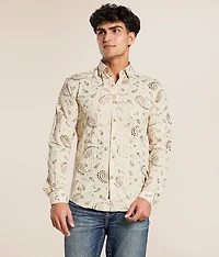 Eight X Foiled Paisley Textured Shirt