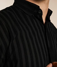 Flocked Stripe Shirt