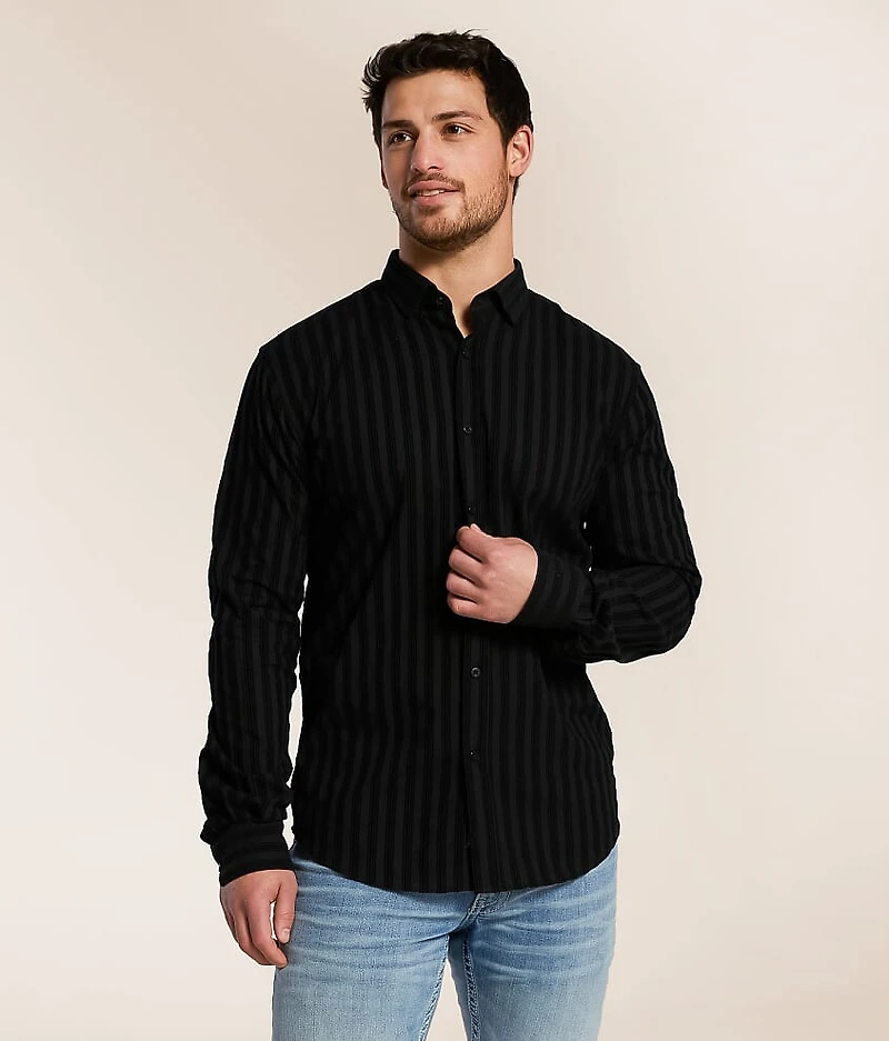 Flocked Stripe Shirt