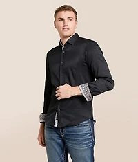 Tonal Print Stretch Shirt