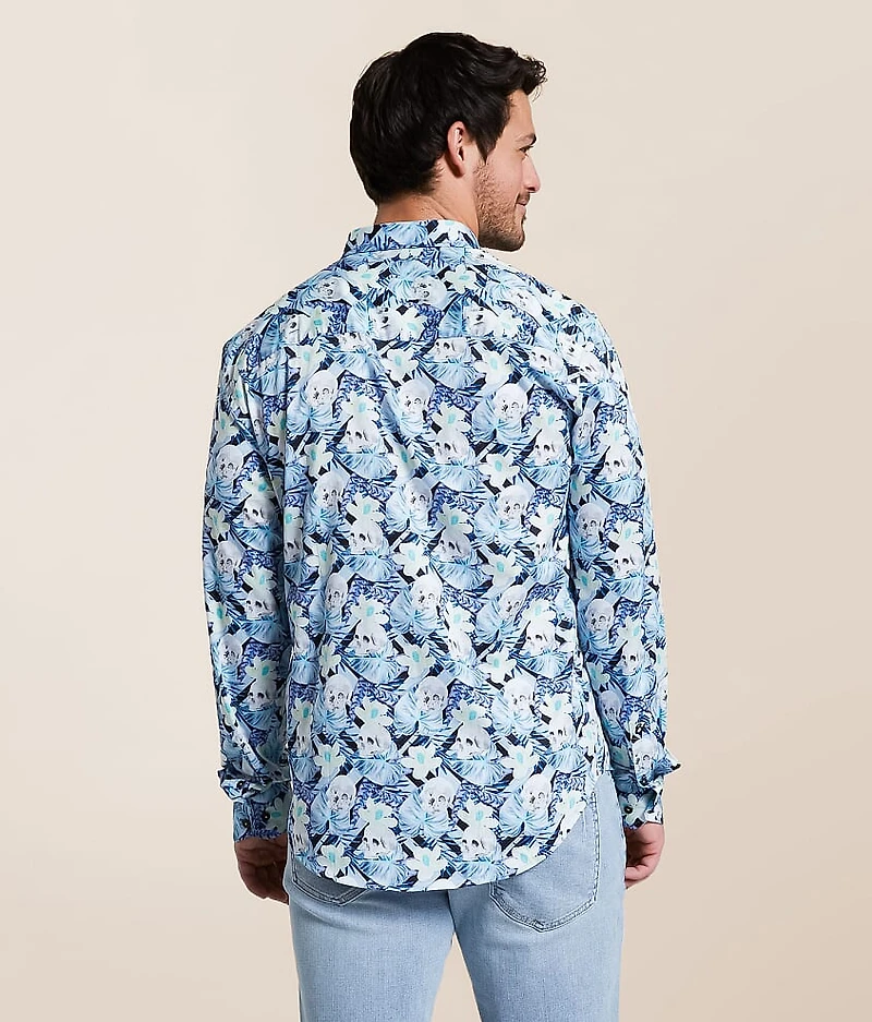 Tropical Skull Stretch Shirt