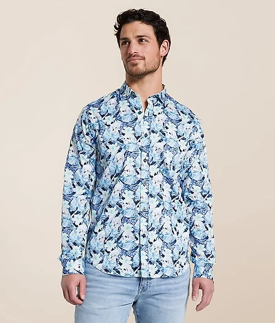 Tropical Skull Stretch Shirt