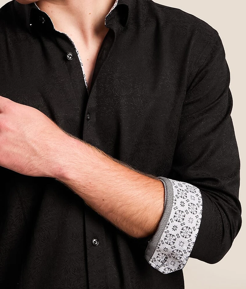 Tonal Floral Jacquard Shirt
