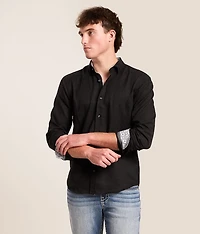Tonal Floral Jacquard Shirt