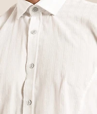 Flocked Tonal Striped Shirt