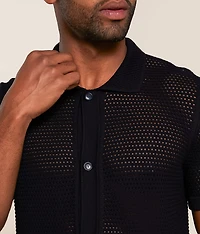 Solid Open Weave Shirt
