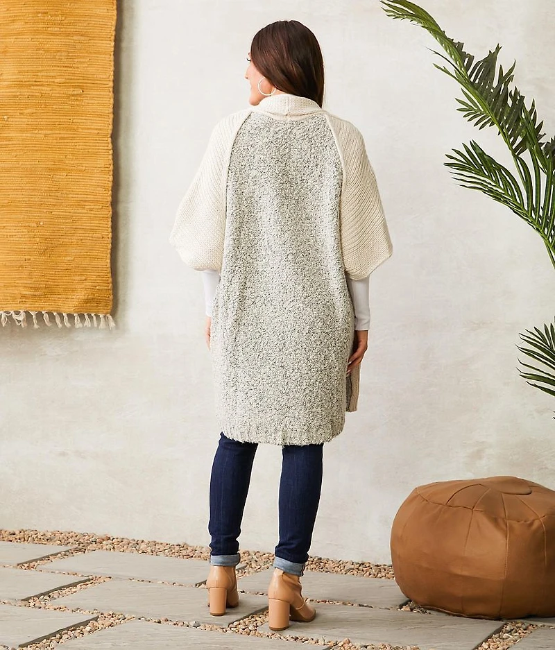 Mixed Stitch Cardigan Sweater