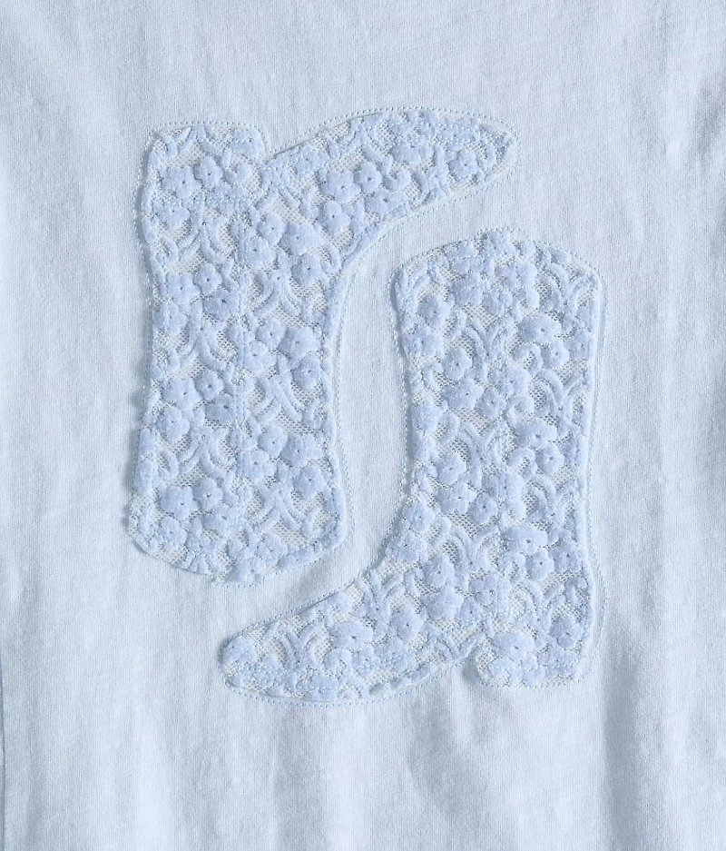 Girls - Lace Boots Oversized T-Shirt