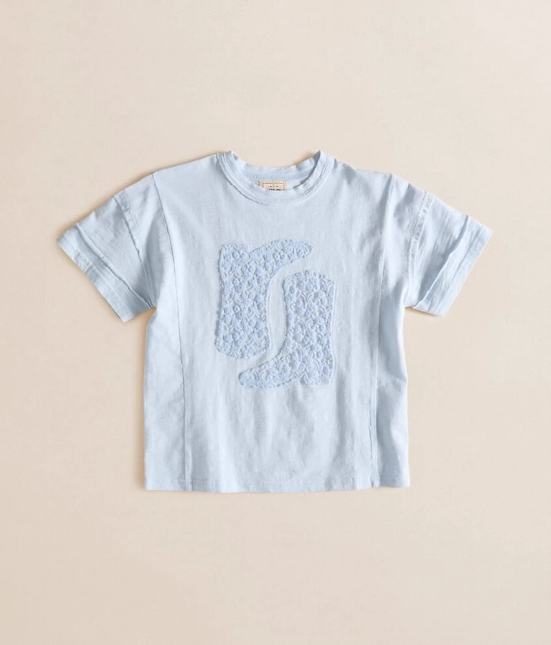Girls - Lace Boots Oversized T-Shirt