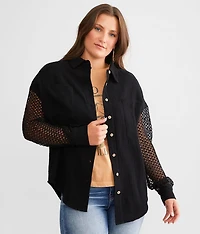 Crinkle Crochet Shirt
