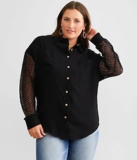 Crinkle Crochet Shirt