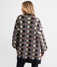 Tinsel Checkered Cardigan Sweater