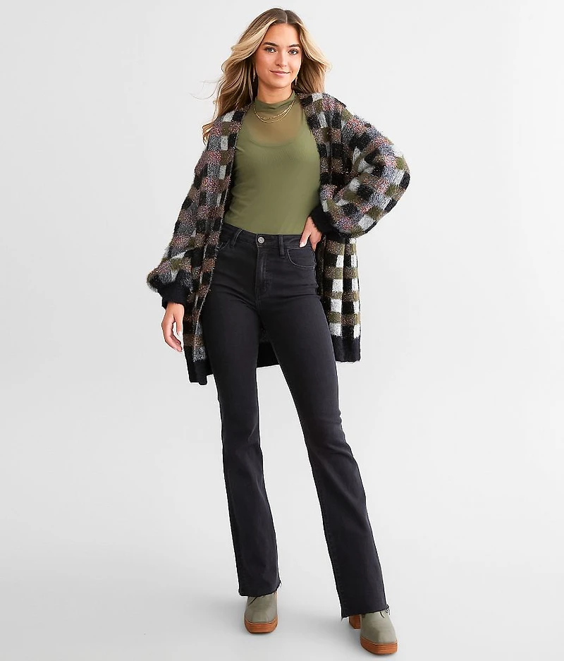 Tinsel Checkered Cardigan Sweater