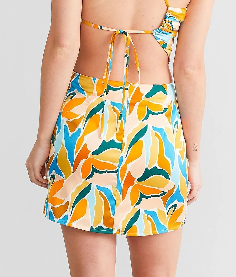 Satin Mini Skirt