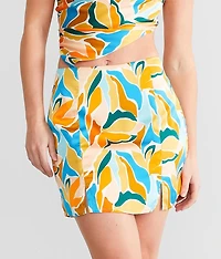 Satin Mini Skirt