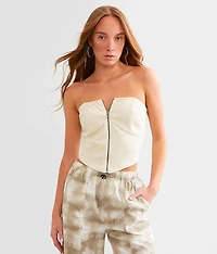 Corset Denim Tube Top
