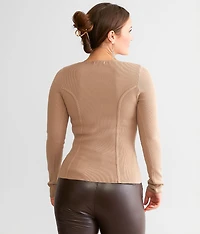 Ribbed Sweetheart Top