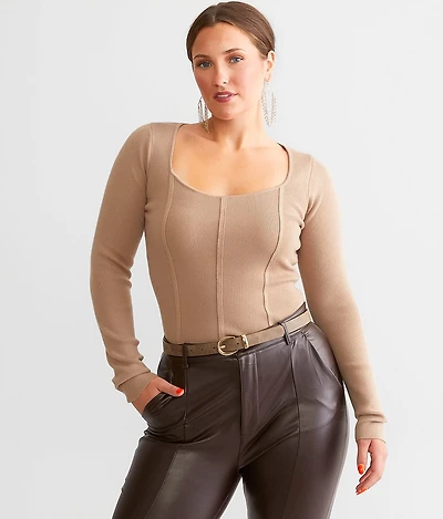 Ribbed Sweetheart Top
