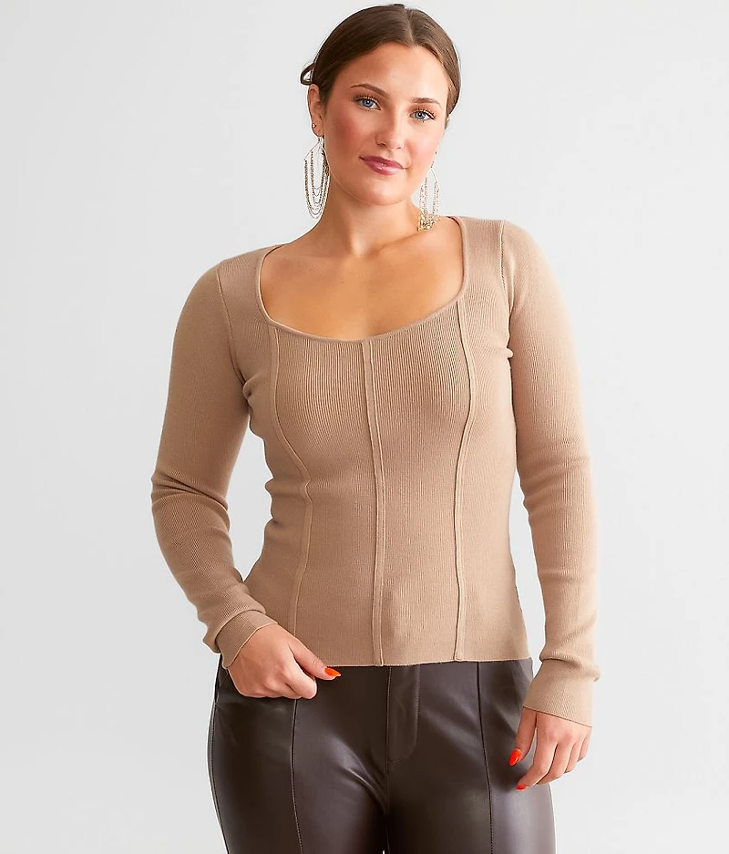 Ribbed Sweetheart Top