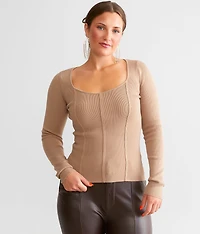 Ribbed Sweetheart Top