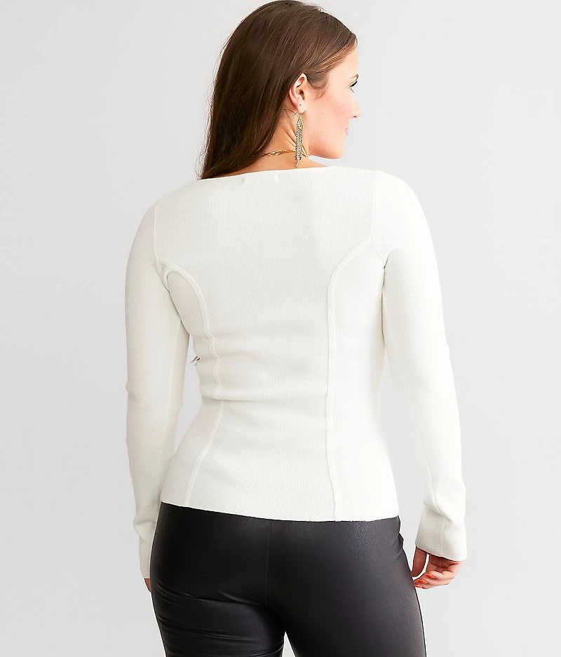 Ribbed Sweetheart Top