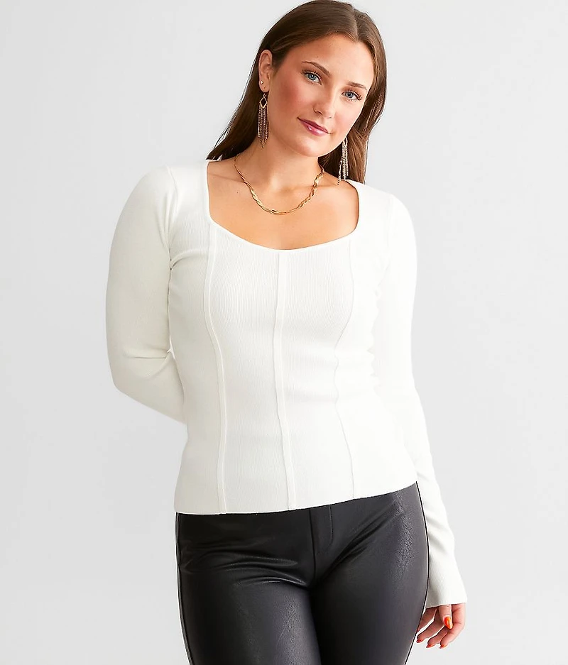 Ribbed Sweetheart Top