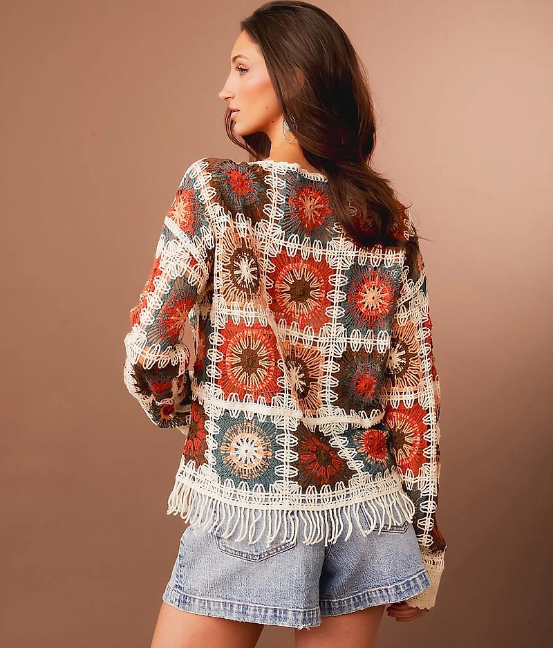 Multicolor Fringe Sweater