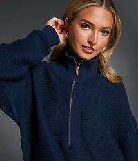 Collared Quarter Zip Sweater