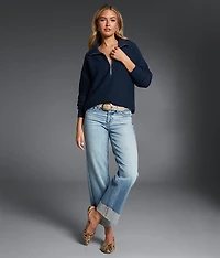 Collared Quarter Zip Sweater