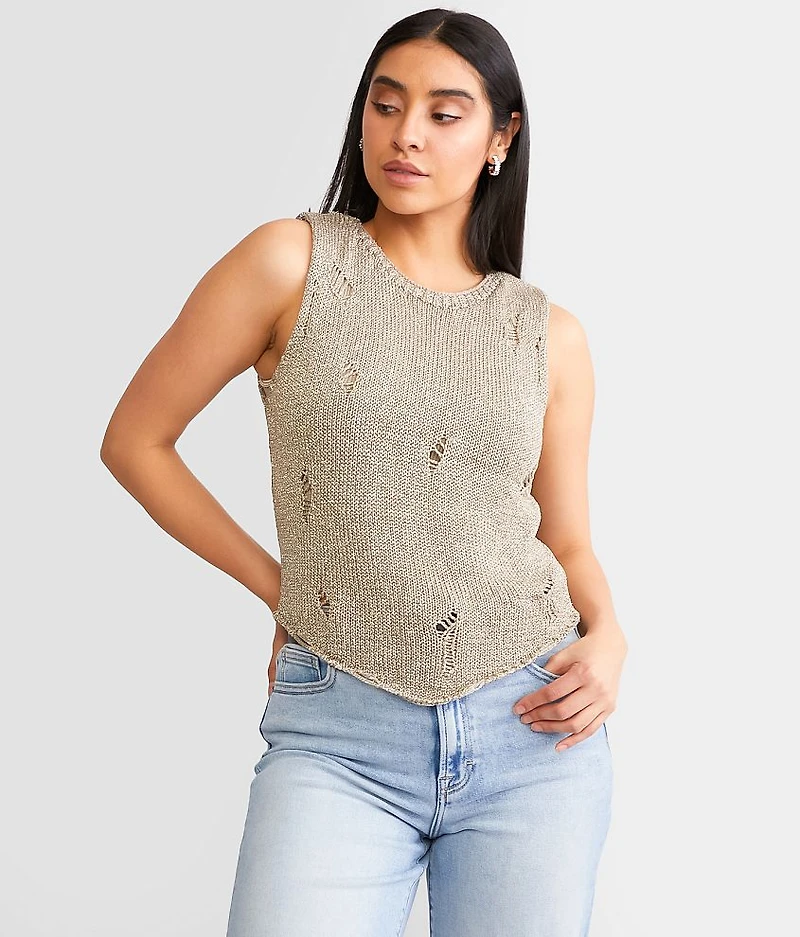 Metallic Sweater Vest