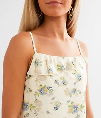 Floral Mesh Tank Top