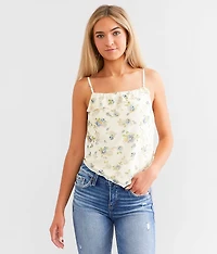 Floral Mesh Tank Top