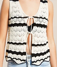 Striped Crochet Tank Top