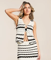 Striped Crochet Tank Top