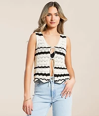 Striped Crochet Tank Top