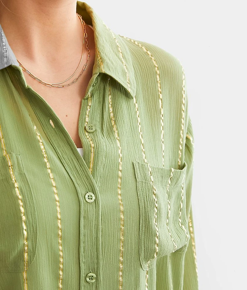 Metallic Striped Shirt