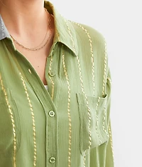 Metallic Striped Shirt