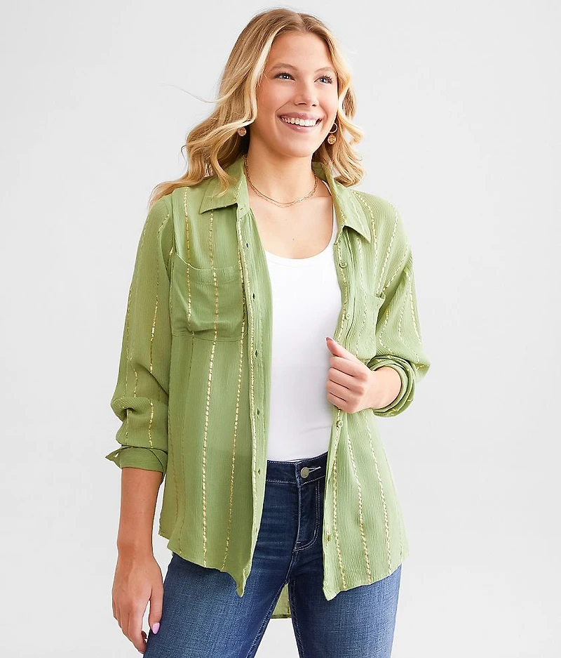 Metallic Striped Shirt