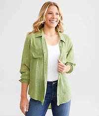 Metallic Striped Shirt