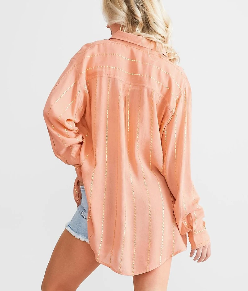 Lurex Striped Blouse