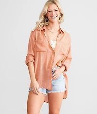 Lurex Striped Blouse