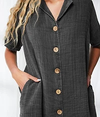 Resort Edit - Washed Button Down Dress