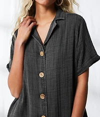 Resort Edit - Washed Button Down Dress