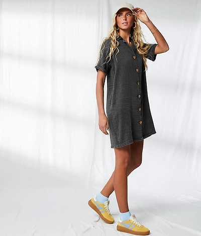 Resort Edit - Washed Button Down Dress