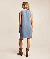 A-Line Chambray Mini Dress