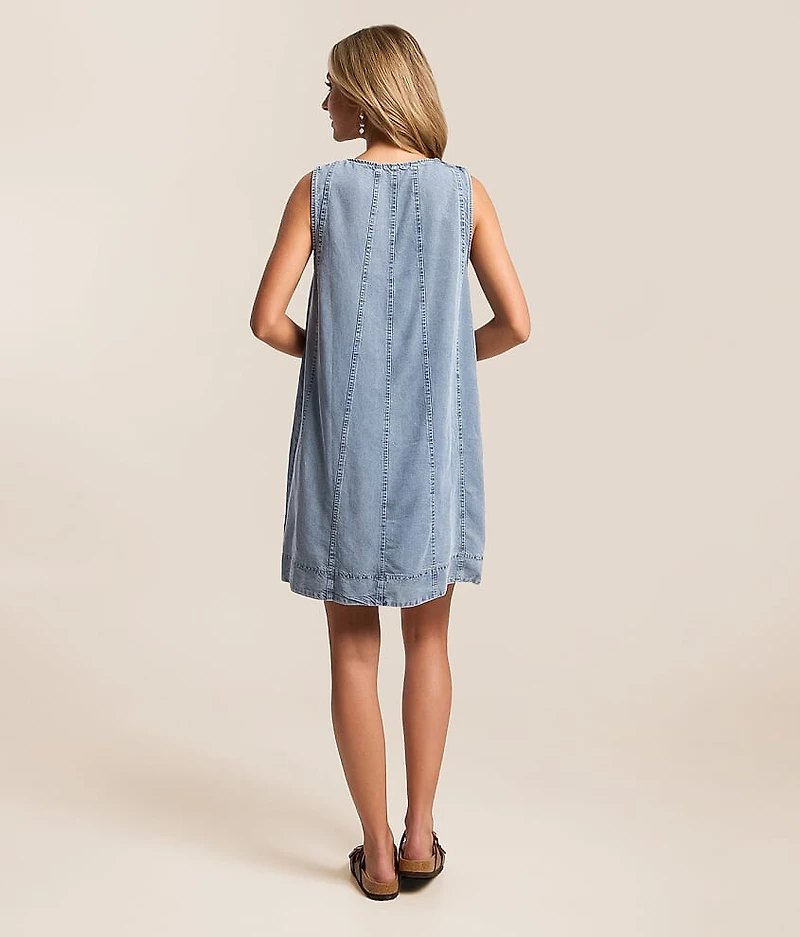 A-Line Chambray Mini Dress