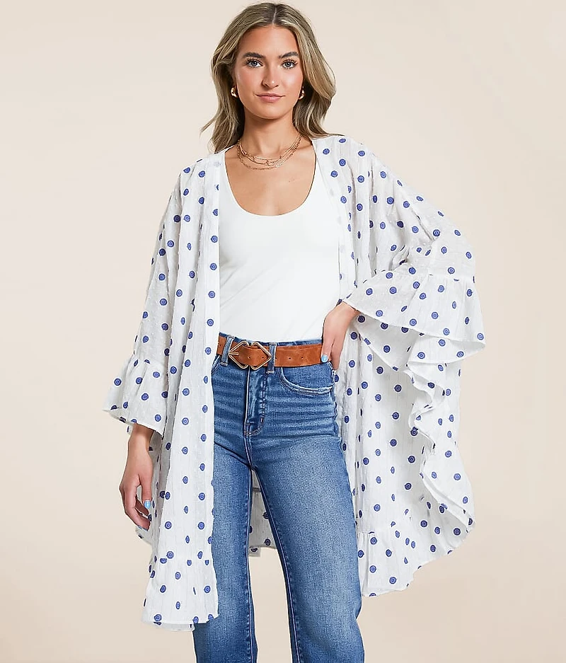 Metallic Striped Kimono