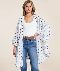 Metallic Striped Kimono