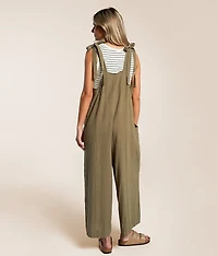 Pleated Wide Leg Jumpsuit