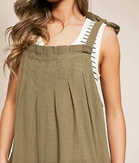 Pleated Wide Leg Jumpsuit